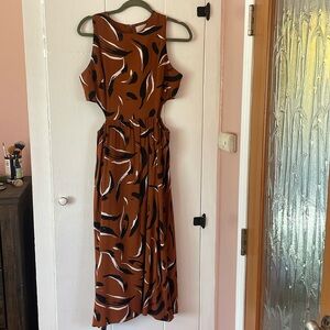 Anthropologie Corey Lynn Calter brown cut out dress size S. Very comfortable.